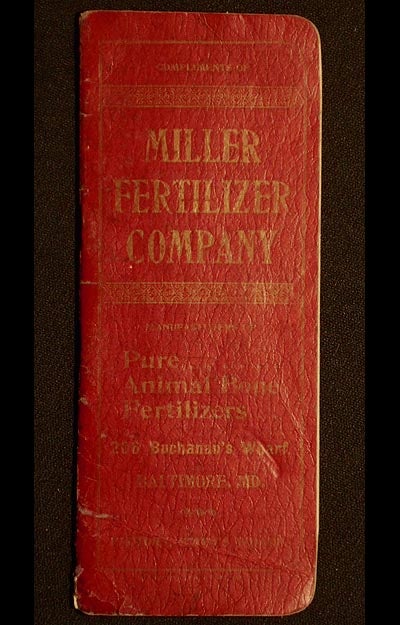 Item #005493 Miller Fertilizer Co. [advertising notebook]