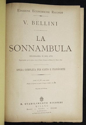 La Sonnambula: Melodramma in Due Atti [bound with:] Lucrezia Borgia: Melodramma in Un Prologo e Due Atti