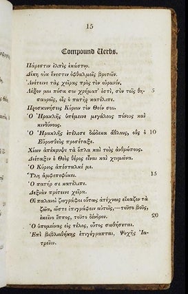 Delectus Sententiarum Græcarum, ad Usum tironum Accommodatus; cum Notulis et Lexico