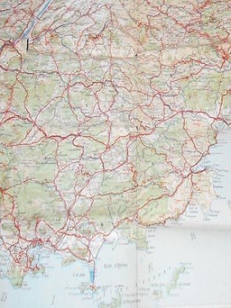 Grande Carte Routiere No. 17: Midi de la France: Section Est Htes et Bses Alpes, Provence, Cote d'Azur