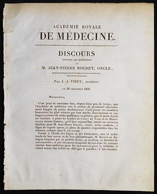 Item #005871 Discours Prononcé aux Funérailles de M. Jean-Pierre Boudet, Oncle, Membre...
