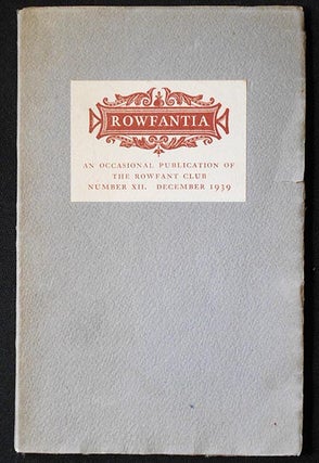 Item #005954 Bibliomania or The Madness of Book Collecting [Rowfantia, no. 12]. Louis Joseph Karnosh