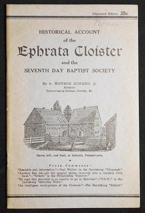 Item #006001 Historical Account of the Ehprata Cloister and the Seventh Day Baptist Society. A....
