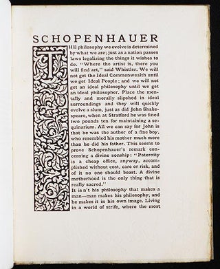 Little Journeys to the Homes of Great Philosophers: Schopenhauer; written by Elbert Hubbard