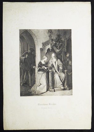 Item #006331 Gretchens Beichte: Göthe's Faust; A. Lochner pinx 1851; G. Planer Sculp. Andreas...