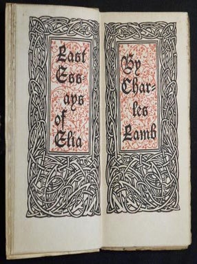Last Essays of Elia (Library of English Prose: Volume Two)