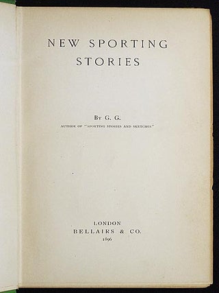 New Sporting Stories by G. G.