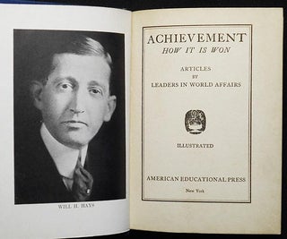 Achievement: How It Is Won; Articles by Leaders in World Affairs