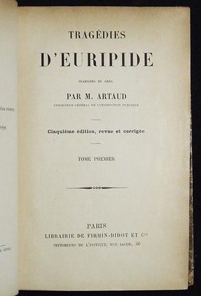 Tragédies d'Euripide traduites du Grec par M. Artaud [vol. 1]