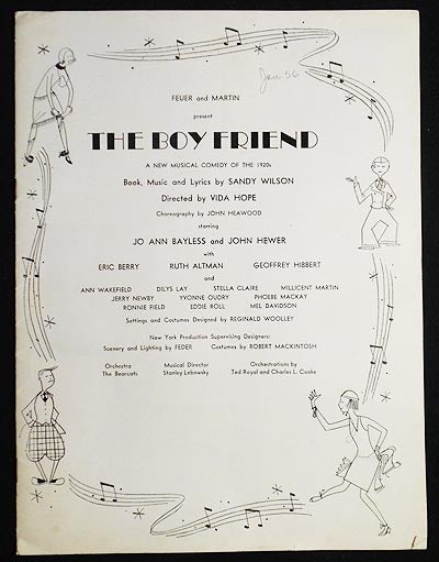 Item #006600 The Boy Friend: A New Musical Comedy of the 1920s [program]