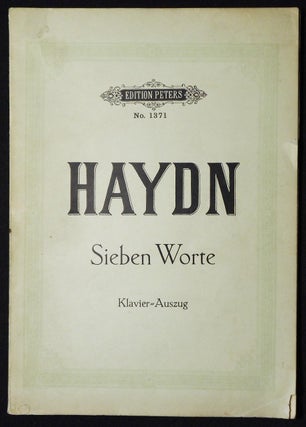 Item #006650 Die Sieben Worte des Erlösers von Jos. Haydn. Joseph Haydn