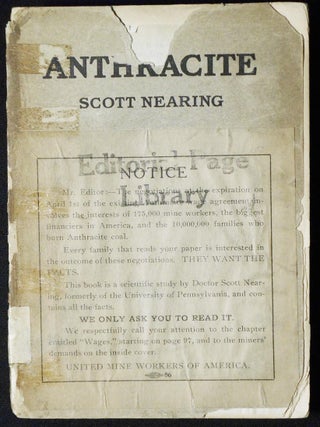 Item #006657 Anthracite: An Instance of Natural Resource Monopoly [United Mine Workers of America...