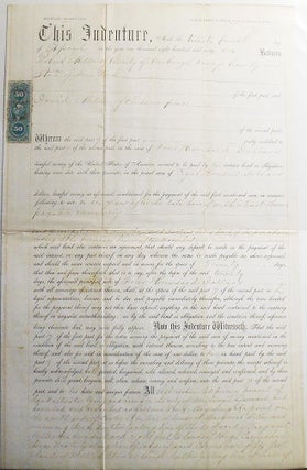 Item #006734 Indenture made April 24, 1866, between Robert Miller of Newburgh, N.Y., and David...
