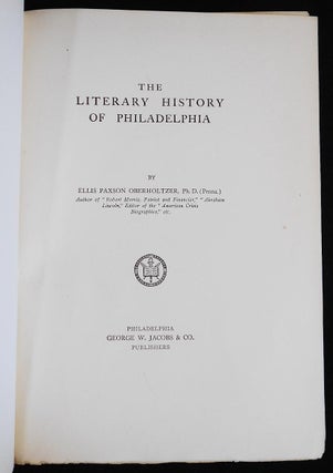 The Literary History of Philadelphia