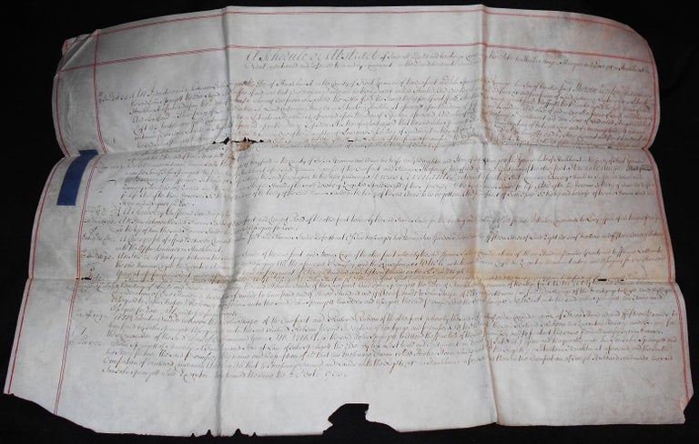 Item #006795 Vellum Abstract of Several Deeds for Property in Hawkhurst, Kent, England, 1733, involving John Springett and others