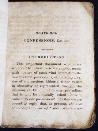 The Death-Bed Confessions of the Late Countess of Guernsey, to Lady Anne Hamilton: Developing a Series of Mysterious Transactions Connected with the Most Illustrious Personages in the Kingdom