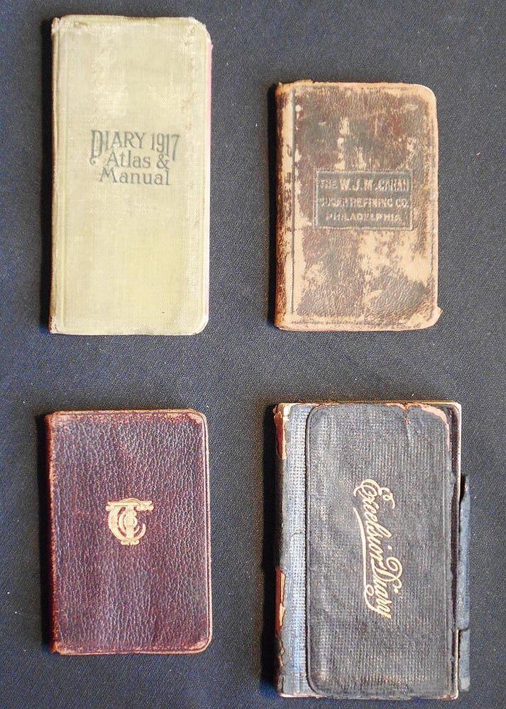 Item #006880 John W. Hemig Diaries -- 4 advertising notebooks and diaries used by Philadelphia waiter 1916-1920. John W. Hemig.