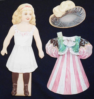 Item #006912 Paperdoll advertising J. Peterson Millinery, Reading, Pa