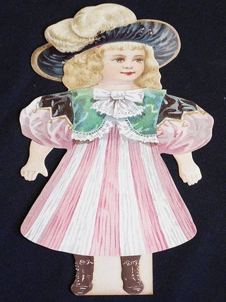 Paperdoll advertising J. Peterson Millinery, Reading, Pa.