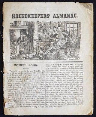 Item #006920 The Housekeepers' Almanac [for 1884