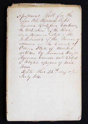 Item #006923 Assessment Roll of the Inhabitants of Monroe, Orange Co., N.Y., taken by Jeremiah...