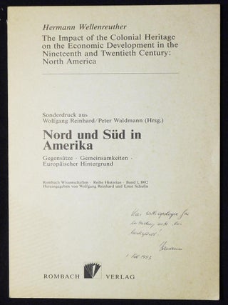 Item #007078 The Impact of the Colonial Heritage on the Economic Development in the Nineteenth...