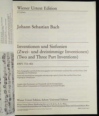 Inventionen und Sinfonien (2- und 3-stimmige Inventionen) = (Two and Three Part Inventions)