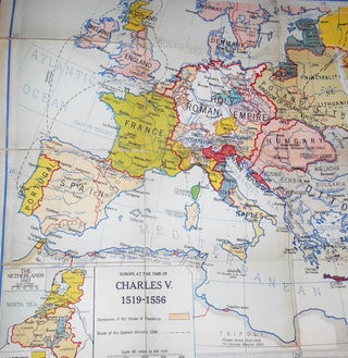 Europe at the Time of Charles V 1519-1556 (Denoyer-Geppert New Social Science Map H9) by Samuel B. Harding; compiled and drawn by R. Baxter Blair