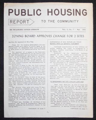 Item #007310 Public Housing Report to the Community May 1951, vol. 1 no. 2