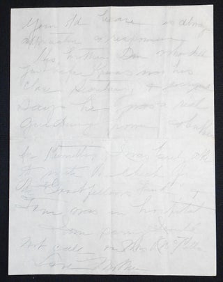 Typed letter, signed, on United States Senate stationery, to Mrs. R. Brinkley Snowden of Memphis at Ashlar Hall