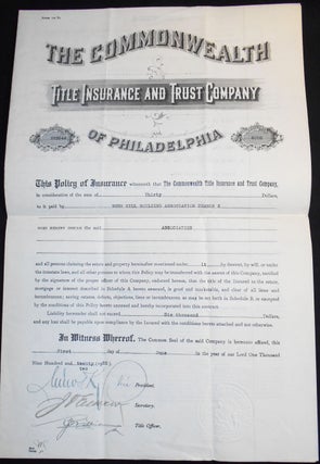 Commonwealth Title Insurance and Trust Company of Philadelphia Policy no. 223546