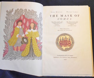 The Mask of Comus: The Poem, originally called 'A Mask Presented at Ludlow Castle, 1634, &c.' edited by E. H. Visiak; The Airs of the five Songs reprinted from the Composer's autograph manuscript edited by Hubert J. Foss; With a Foreword by the Earl of Ellesmere; Ornamented by M. R. H. Farrar