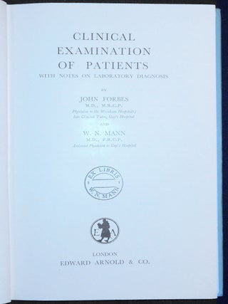 Clinical Examination of Patients with Notes on Laboratory Diagnosis
