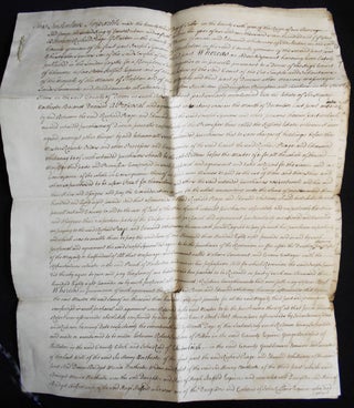 Item #007383 Handwritten true copy made in 1776 of the 1752 Tripartite Indenture relating to the...
