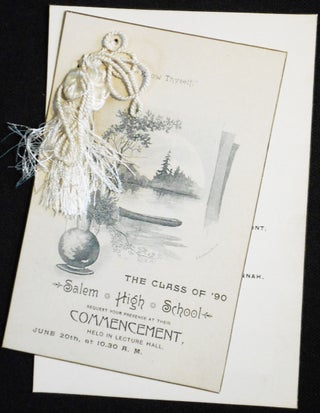 Item #007386 Salem High School Class of 1890 Commencement Invitation