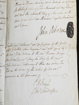 1811 Deed of Gift: John Osborne to Francis George Cox Burridge and his wife, Mary Osborne Burridge