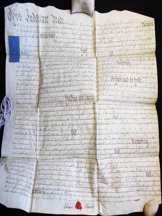 Item #007396 1765 Indenture between Lady Frances Arundell and Edward Pearce, Surgeon
