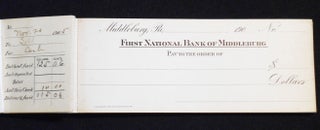 Item #007397 First National Bank of Middleburg Checkbook 1905
