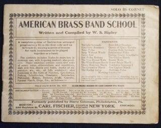 Item #007407 American Brass Band School; Written and Compiled by W. S. Ripley [solo B flat...