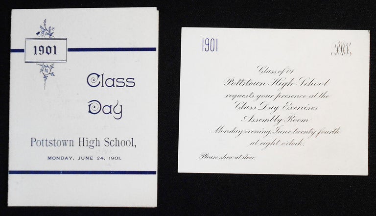 Item #007497 Pottstown High School Class Day 1901 [invitation and program]