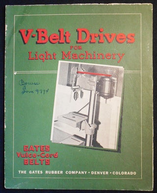 Item #007589 V-Belt Drives for Light Machinery: Gates Vulco-Cord Belts -- Catalog DH-245
