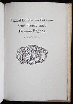 The Pennsylvania Germans in Ontario, Canada [The Pennsylvania German Folklore Society, vol. 11, 1946]