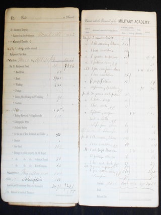 West Point Account Book and 6 documents relating to his Military Service