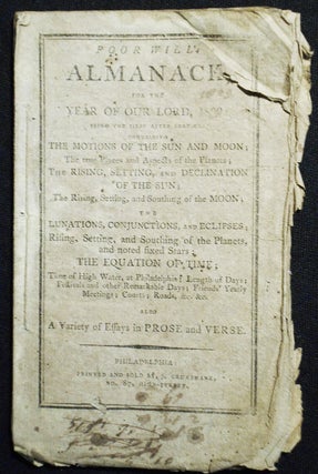 Item #007665 Poor Will's Almanack, For the Year of Our Lord, 1809