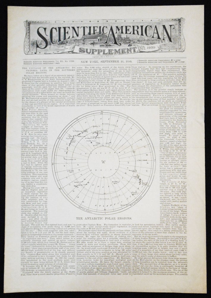 Item #007716 Scientific American Supplement -- No. 1029, Sept. 21, 1895 [the Waterloo and City electrical underground railway, London]