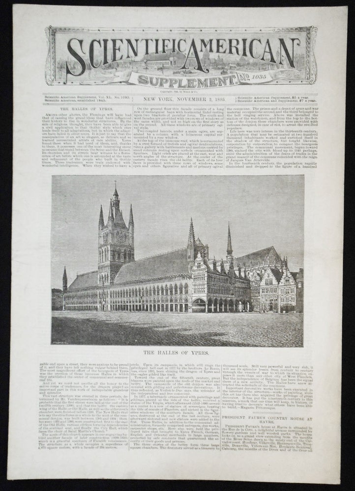 Item #007722 Scientific American Supplement -- No. 1035, Nov. 2, 1895 [the photosphere camera]