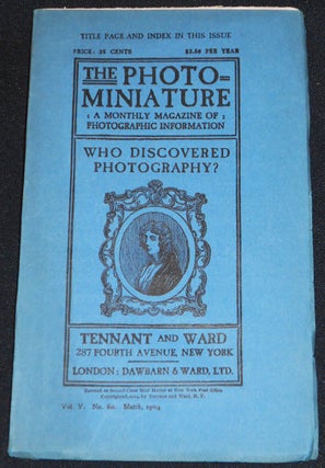 Item #007843 The Photo-Miniature: A Monthly Magazine of Photographic Information; Edited by John...