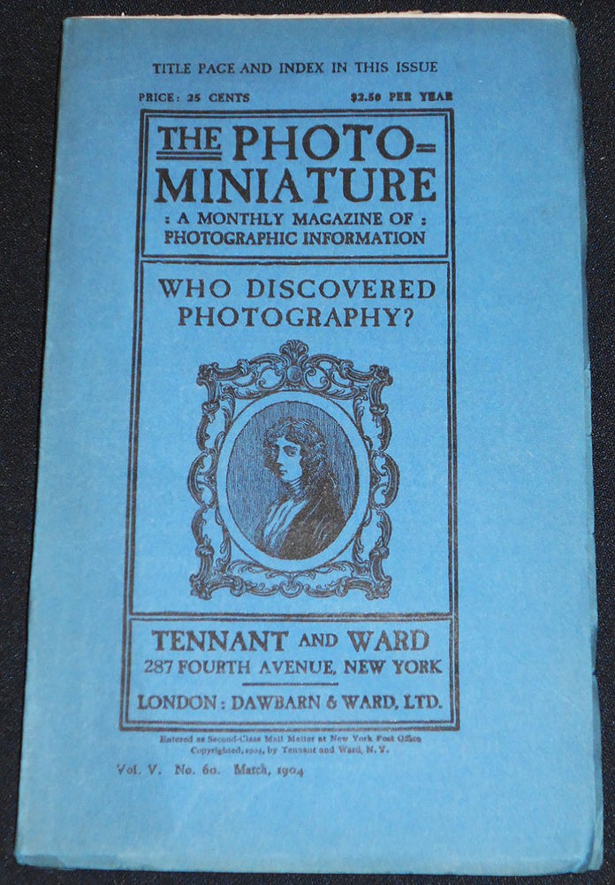 Item #007843 The Photo-Miniature: A Monthly Magazine of Photographic Information; Edited by John A. Tennant -- vol. 5 -- April 1903-March 1904