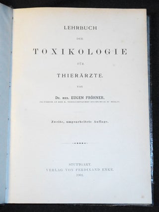 Lehrbuch der Toxikologie für Thierärzte