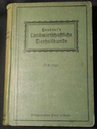 Item #007897 Haubners Landwirtschaftliche Tierheilkunde. Oskar Röder